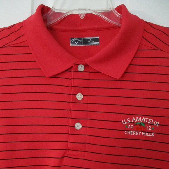 Callaway Shirts Callaway Mens Ss 22 Us Amateur Cherry Hills Red